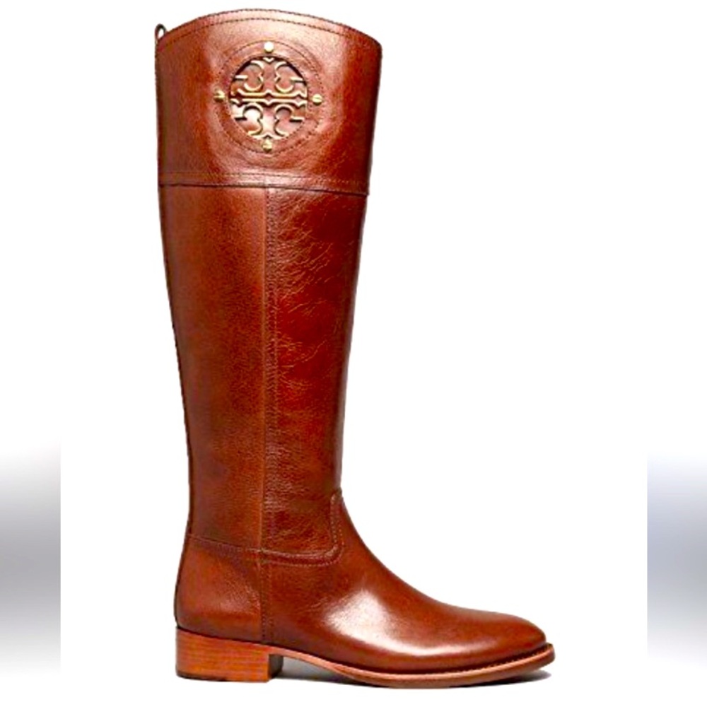 Tory Burch Brown Leather Riding Boots
